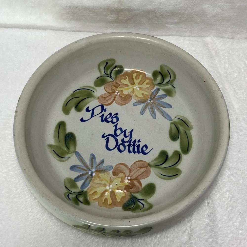 Louisville Stoneware Pies‎ by Dottie Ceramic Pie Plate Hand Painted Farmhouse